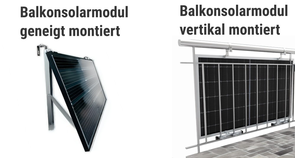 Vertikal oder geneigte Montage der Balkon-Photovoltaik