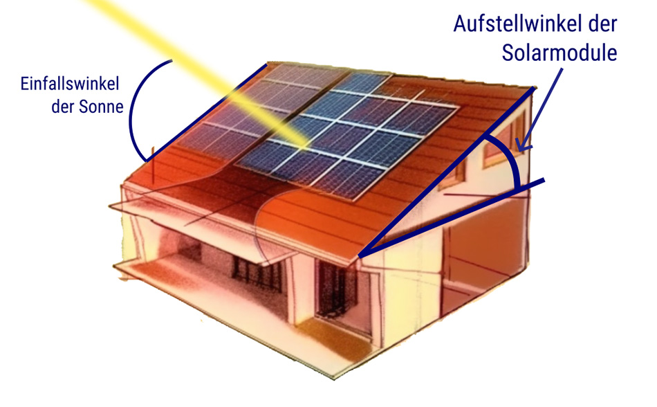 Aufstellwinkel & Einstrahlwinkel auf Solarmodule