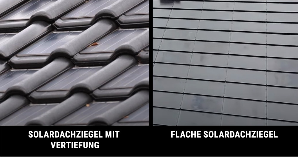 Varianten von Solardachziegeln